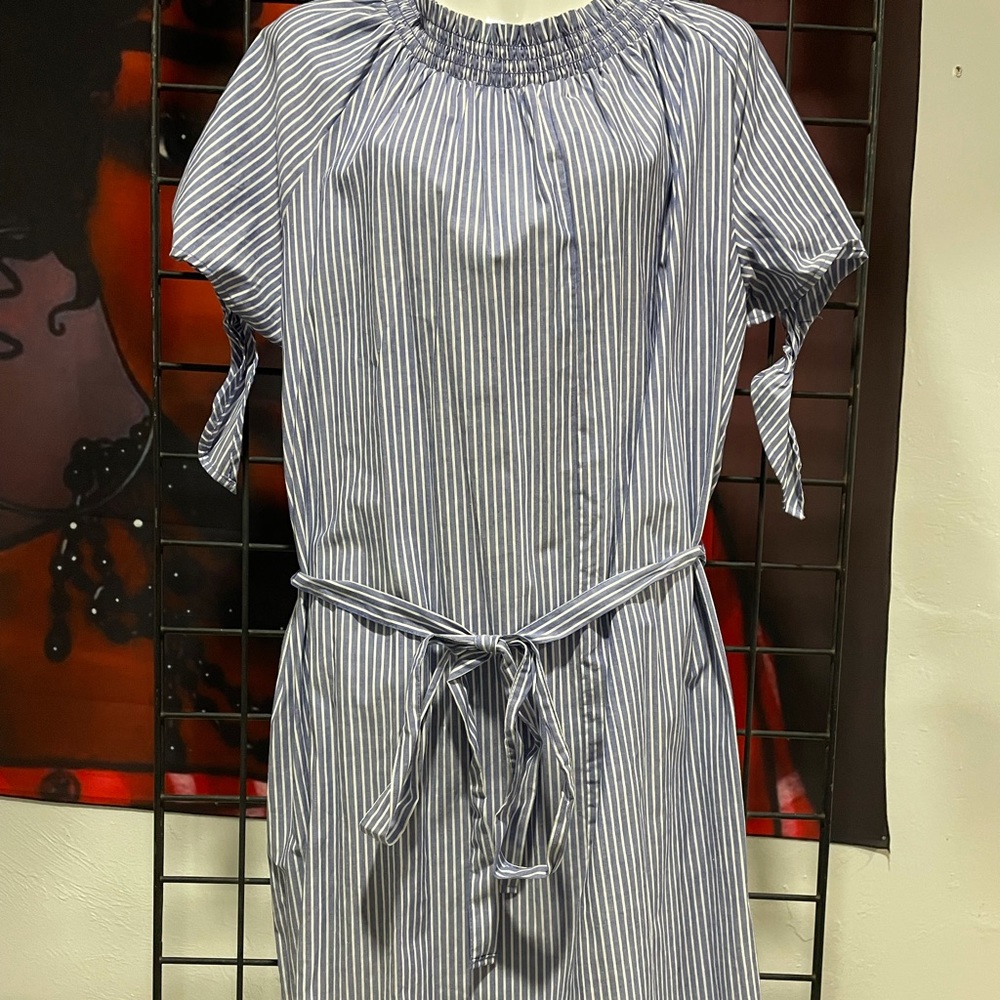 Blue stripped dress